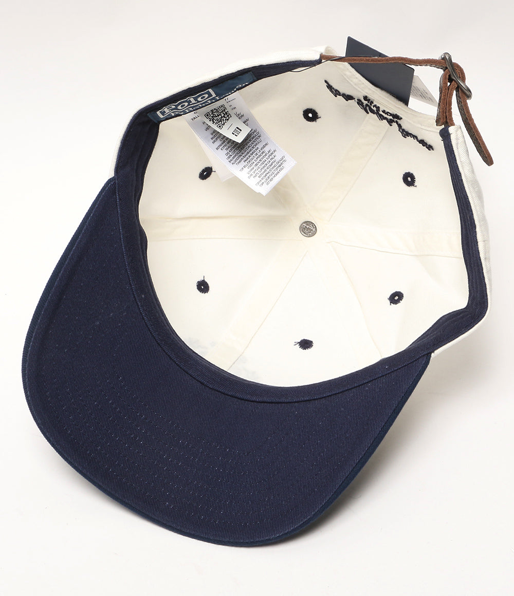 美品 POLO RALPH LAUREN ツートーン クレスト ツイル ボール キャップ