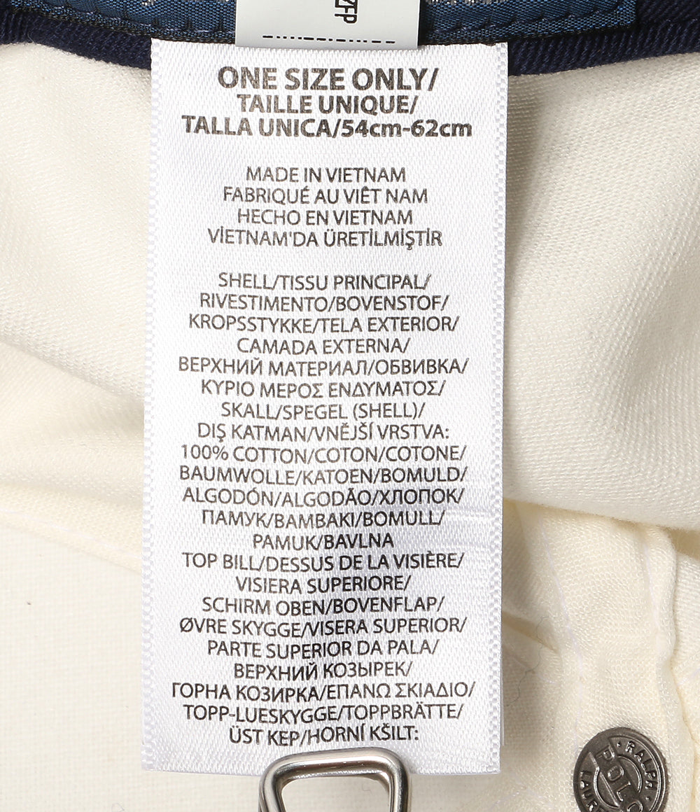美品 POLO RALPH LAUREN ツートーン クレスト ツイル ボール キャップ ホワイト×ネイビー メンズ SIZE O/S ポロ・ラルフローレン