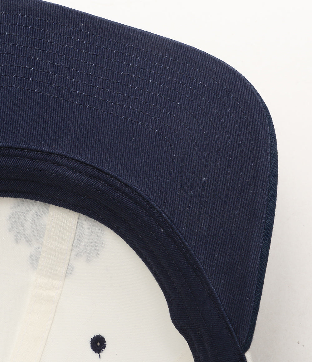 美品 POLO RALPH LAUREN ツートーン クレスト ツイル ボール キャップ ホワイト×ネイビー メンズ SIZE O/S ポロ・ラルフローレン
