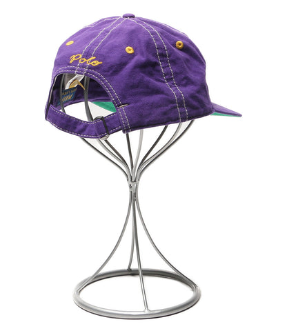 POLO RALPH LAUREN シャモア レター ボール キャップ パープル×イエロー メンズ SIZE O/S ポロ・ラルフローレン