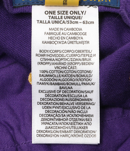 POLO RALPH LAUREN シャモア レター ボール キャップ パープル×イエロー メンズ SIZE O/S ポロ・ラルフローレン