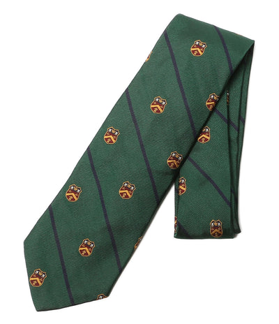 美品 POLO RALPH LAUREN ネクタイ ストライプド シルク レップ クラブ GRN メンズ ポロ・ラルフローレン