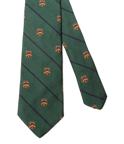 美品 POLO RALPH LAUREN ネクタイ ストライプド シルク レップ クラブ GRN メンズ ポロ・ラルフローレン