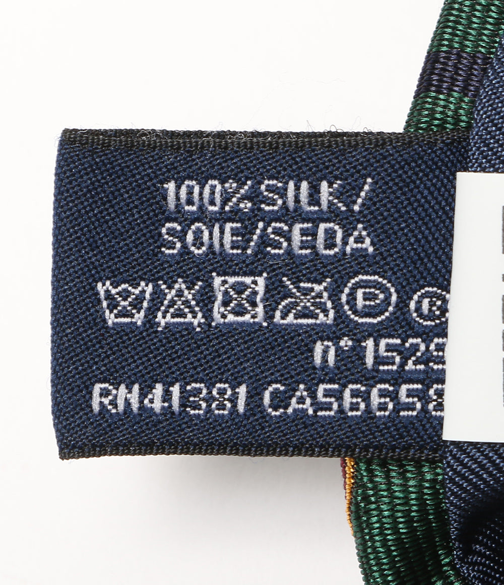 美品 POLO RALPH LAUREN ネクタイ ストライプド シルク レップ クラブ GRN メンズ ポロ・ラルフローレン