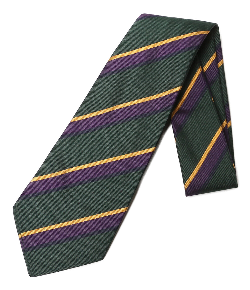 美品 POLO RALPH LAUREN ネクタイ ヴィンテージ インスパイアード ストライプド GRN メンズ ポロ・ラルフローレン