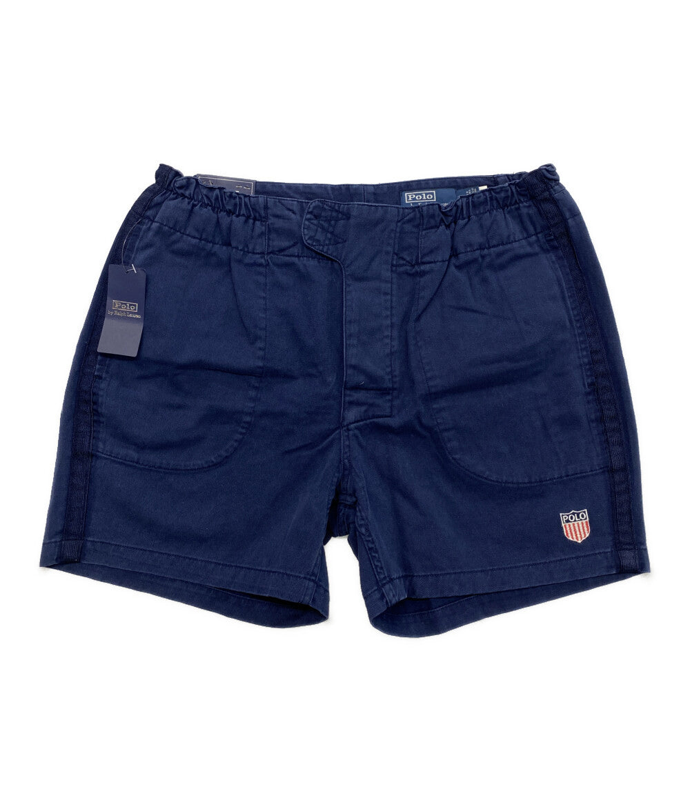 美品 POLO RALPH LAUREN ショートパンツ 6インチ イージー ネイビー エンブレムロゴ サイドライン メンズ SIZE M ポロ・ラルフローレン