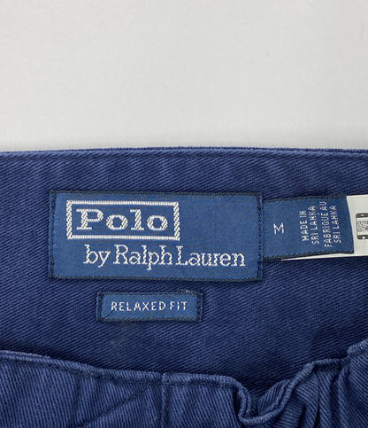 美品 POLO RALPH LAUREN ショートパンツ 6インチ イージー ネイビー エンブレムロゴ サイドライン メンズ SIZE M ポロ・ラルフローレン