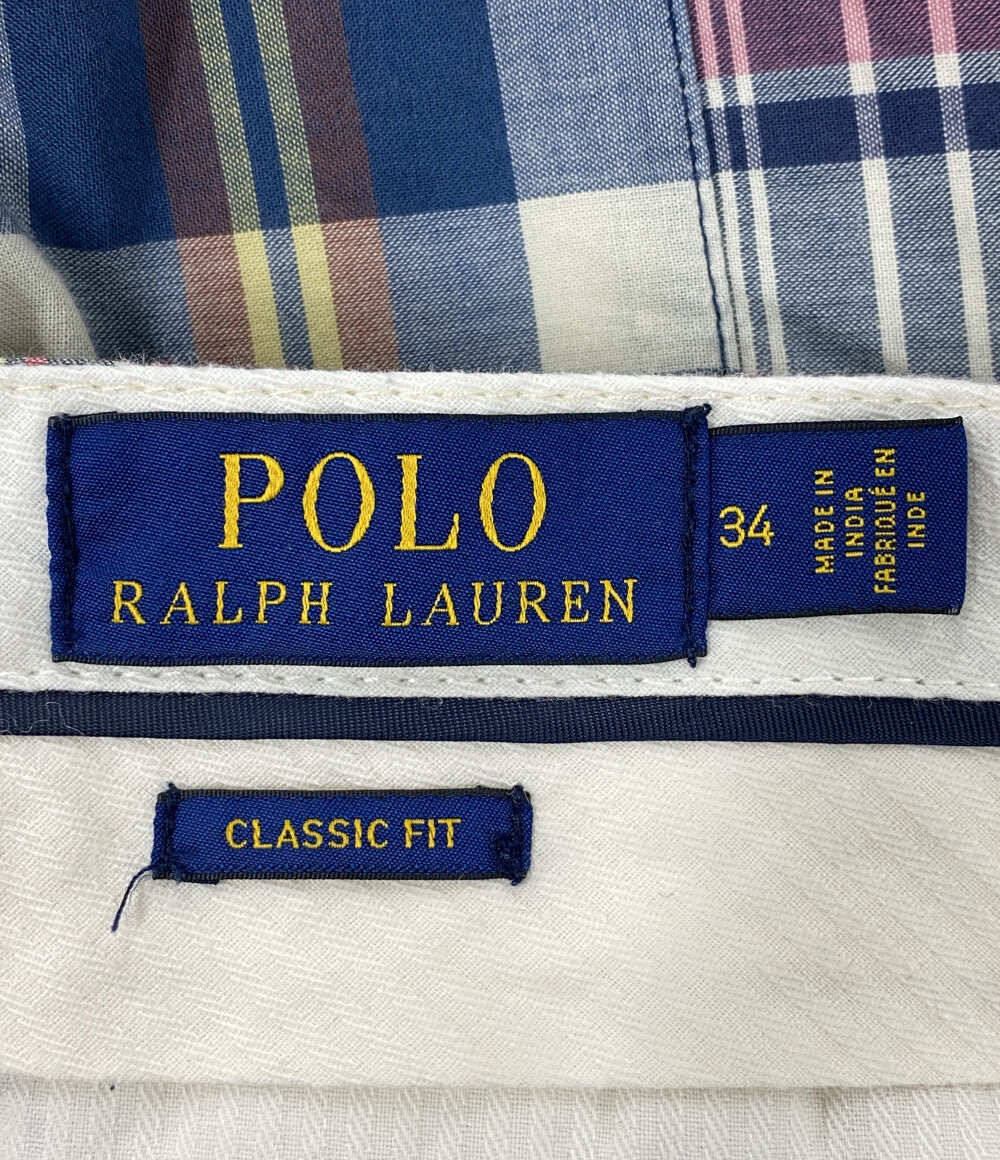 POLO RALPH LAUREN ショートパンツ パッチワーク マドラス CLASSIC FIT メンズ SIZE 34 ポロ・ラルフローレン