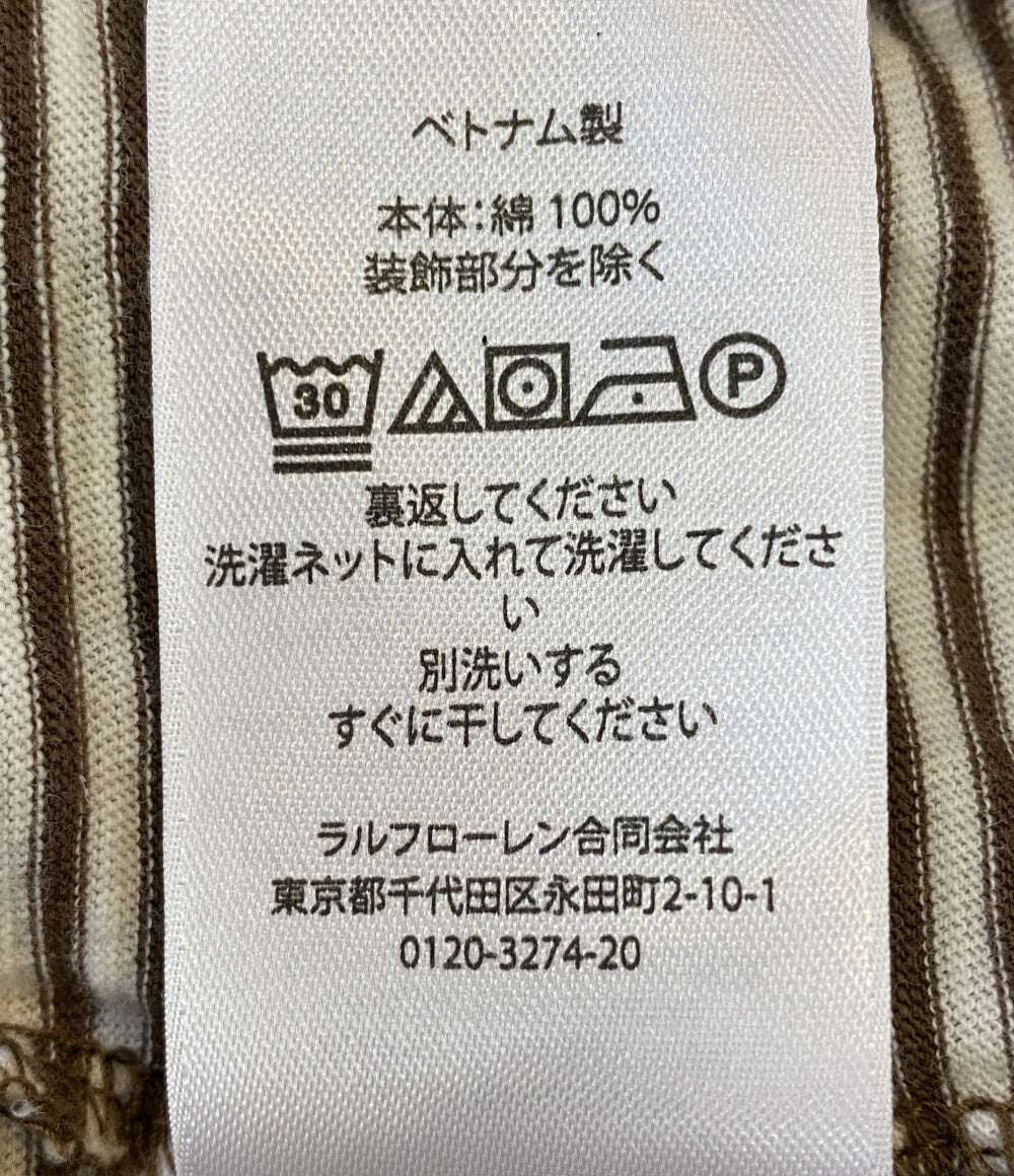 POLO RALPH LAUREN 半袖Ｔシャツ クラシックフィット ストライプド ポケTシャツ ブラウン メンズ SIZE L ポロ・ラルフローレン