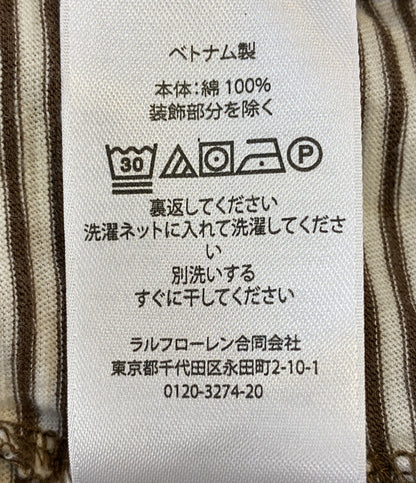 POLO RALPH LAUREN 半袖Ｔシャツ クラシックフィット ストライプド ポケTシャツ ブラウン メンズ SIZE L ポロ・ラルフローレン