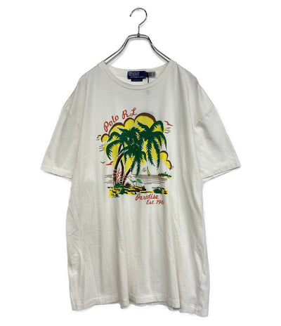POLO RALPH LAUREN 半袖Ｔシャツ クラシックフィット ジャージー グラフィック ホワイト メンズ SIZE L ポロ・ラルフローレン