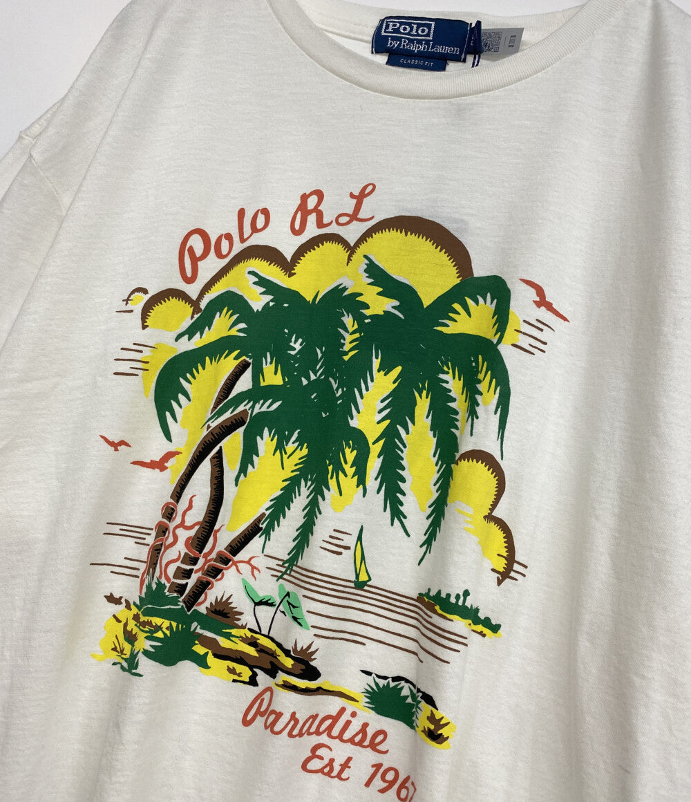 POLO RALPH LAUREN 半袖Ｔシャツ クラシックフィット ジャージー グラフィック ホワイト メンズ SIZE L ポロ・ラルフローレン