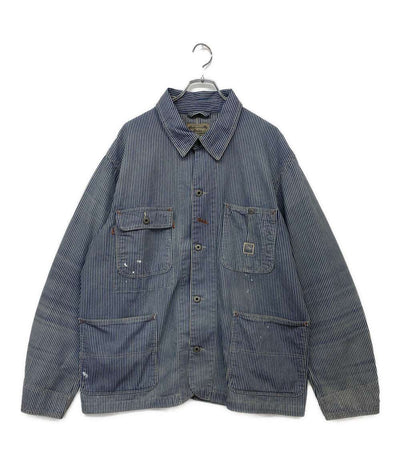 美品 POLO RALPH LAUREN カバーオール インディゴ ヒッコリーストライプ ユーティリティー メンズ SIZE XL ポロ・ラルフローレン