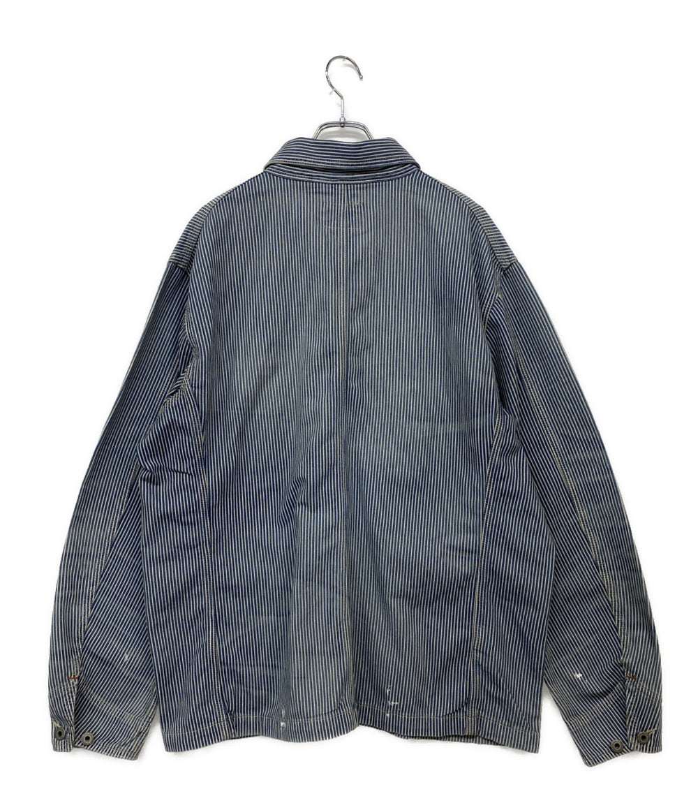 美品 POLO RALPH LAUREN カバーオール インディゴ ヒッコリーストライプ ユーティリティー メンズ SIZE XL ポロ・ラルフローレン