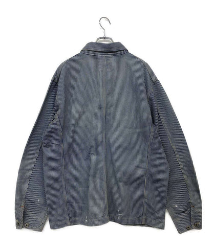 美品 POLO RALPH LAUREN カバーオール インディゴ ヒッコリーストライプ ユーティリティー メンズ SIZE XL ポロ・ラルフローレン