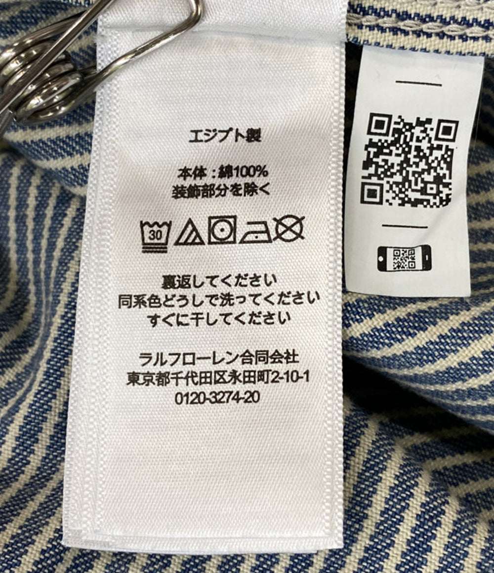 美品 POLO RALPH LAUREN カバーオール インディゴ ヒッコリーストライプ ユーティリティー メンズ SIZE XL ポロ・ラルフローレン