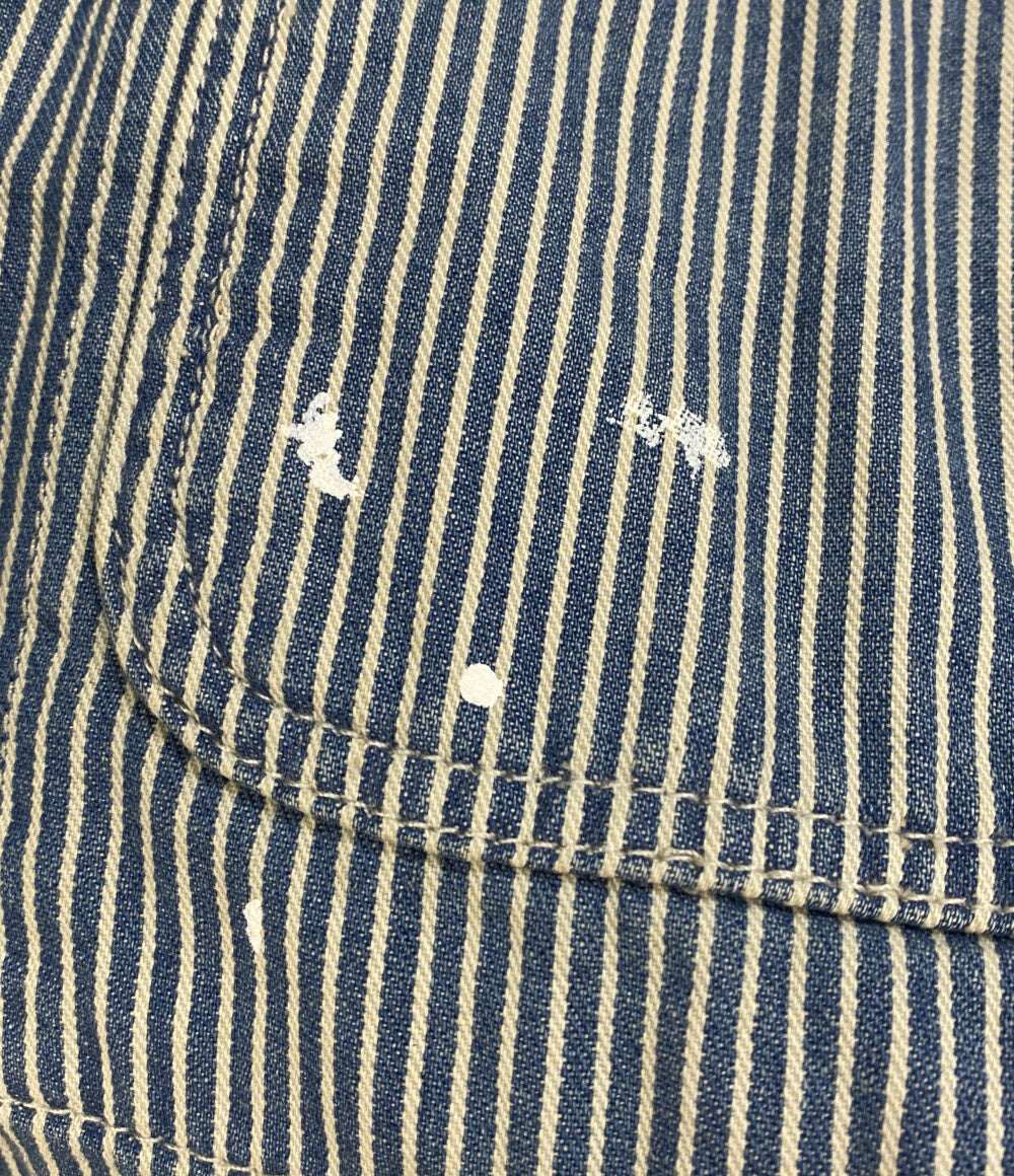 美品 POLO RALPH LAUREN カバーオール インディゴ ヒッコリーストライプ ユーティリティー メンズ SIZE XL ポロ・ラルフローレン