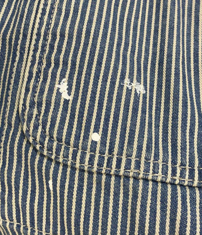美品 POLO RALPH LAUREN カバーオール インディゴ ヒッコリーストライプ ユーティリティー メンズ SIZE XL ポロ・ラルフローレン