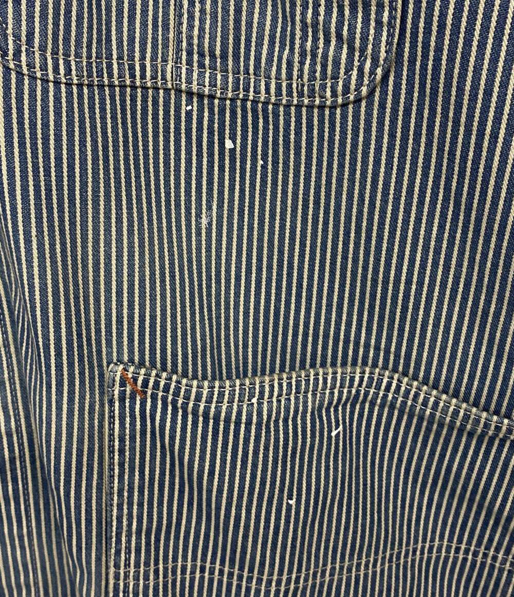 美品 POLO RALPH LAUREN カバーオール インディゴ ヒッコリーストライプ ユーティリティー メンズ SIZE XL ポロ・ラルフローレン