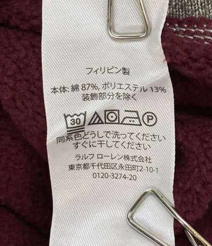 美品 POLO RALPH LAUREN スウェット TWO TONE FLEECE SWEATSHIRT 両V メンズ SIZE L ポロ・ラルフローレン