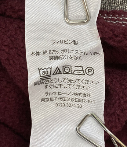 美品 POLO RALPH LAUREN スウェット TWO TONE FLEECE SWEATSHIRT 両V メンズ SIZE L ポロ・ラルフローレン