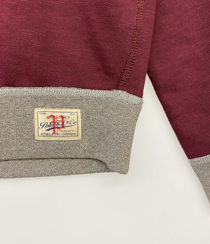 美品 POLO RALPH LAUREN スウェット TWO TONE FLEECE SWEATSHIRT 両V メンズ SIZE L ポロ・ラルフローレン
