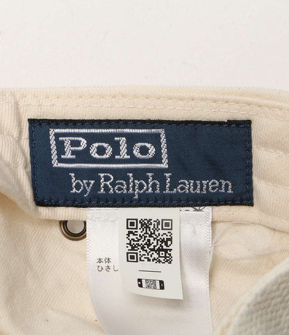 POLO RALPH LAUREN ツイル ロングビル キャップ ホワイト×ブラック 710942372001 メンズ ポロ・ラルフローレン