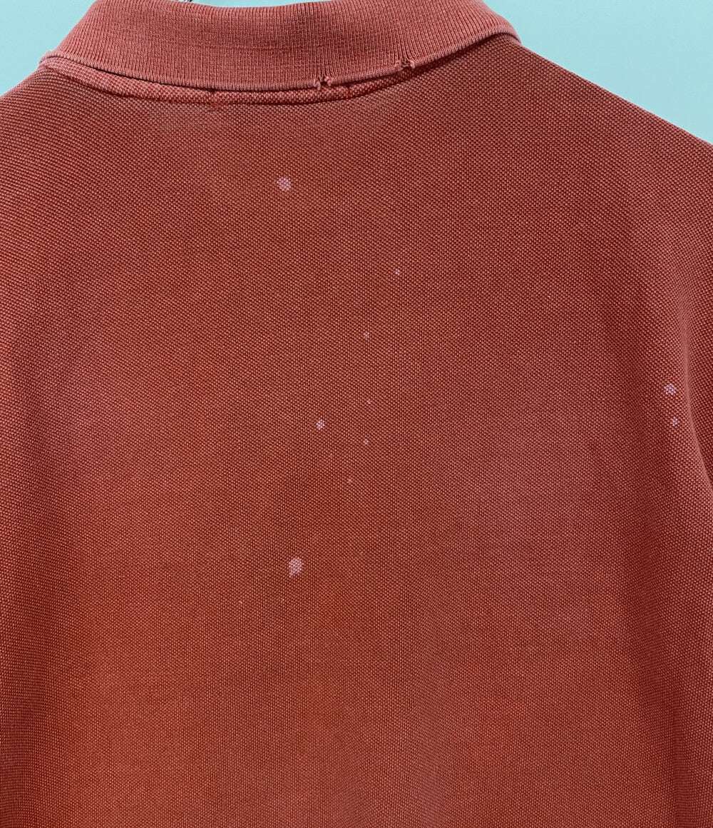 美品 POLO RALPH LAUREN ポロシャツ カノコ USED加工 RED 刺繍 メンズ SIZE L ポロ・ラルフローレン