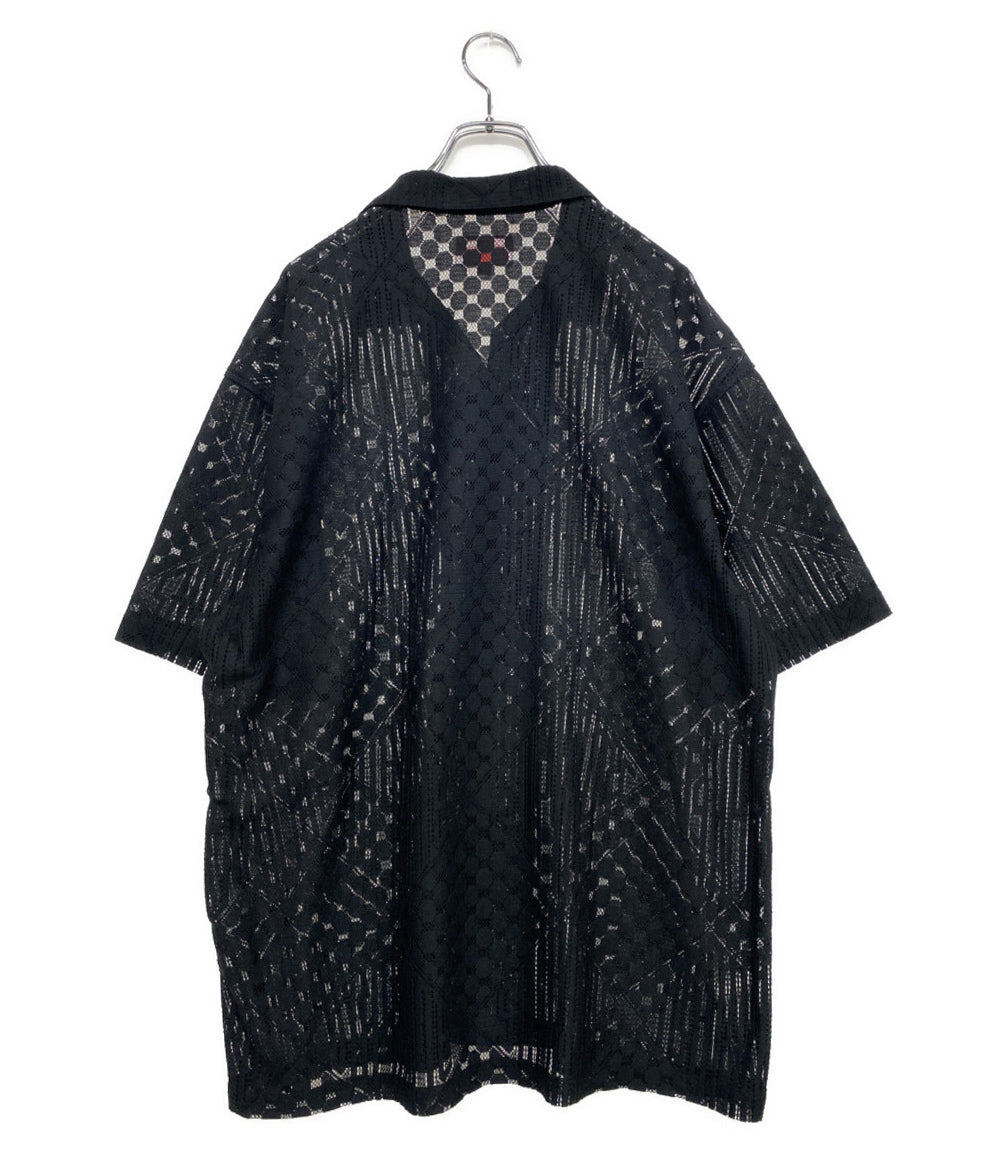 美品 Supreme 半袖シャツ 20SS lace shirts blk メンズ SIZE L シュプリーム