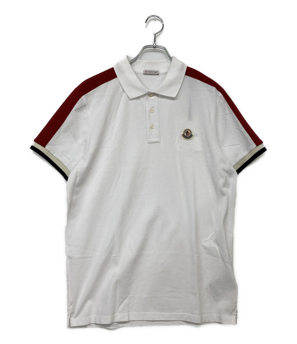 MONCLER ポロシャツ　y2k uk us swag xs MONCLER (モンクレール) ロゴ 半袖 クレリック ポロシャツ