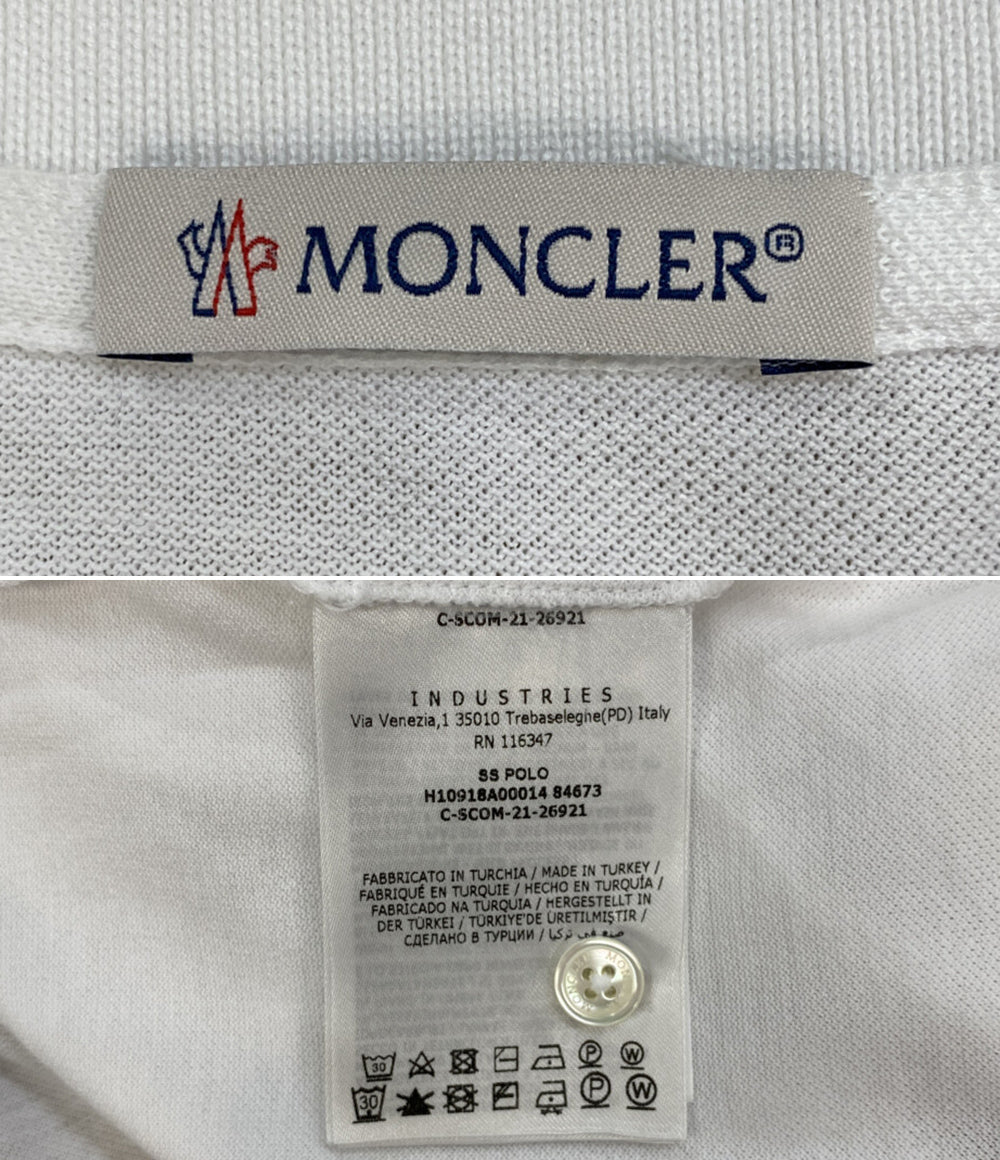 MONCLER 半袖ポロシャツ SS POLO ホワイト メンズ SIZE M モンクレール