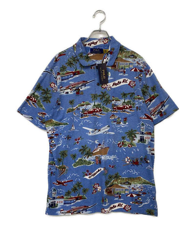 POLO RALPH LAUREN 半袖ポロシャツ Poloベア コットンリネン メンズ SIZE L ポロ・ラルフローレン