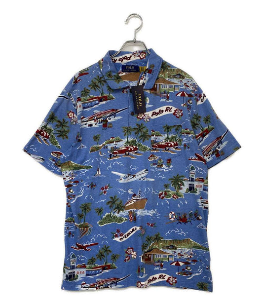 POLO RALPH LAUREN 半袖ポロシャツ Poloベア コットンリネン メンズ SIZE L ポロ・ラルフローレン