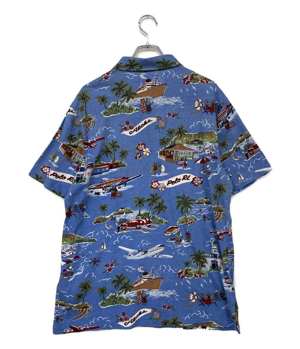 POLO RALPH LAUREN 半袖ポロシャツ Poloベア コットンリネン メンズ SIZE L ポロ・ラルフローレン
