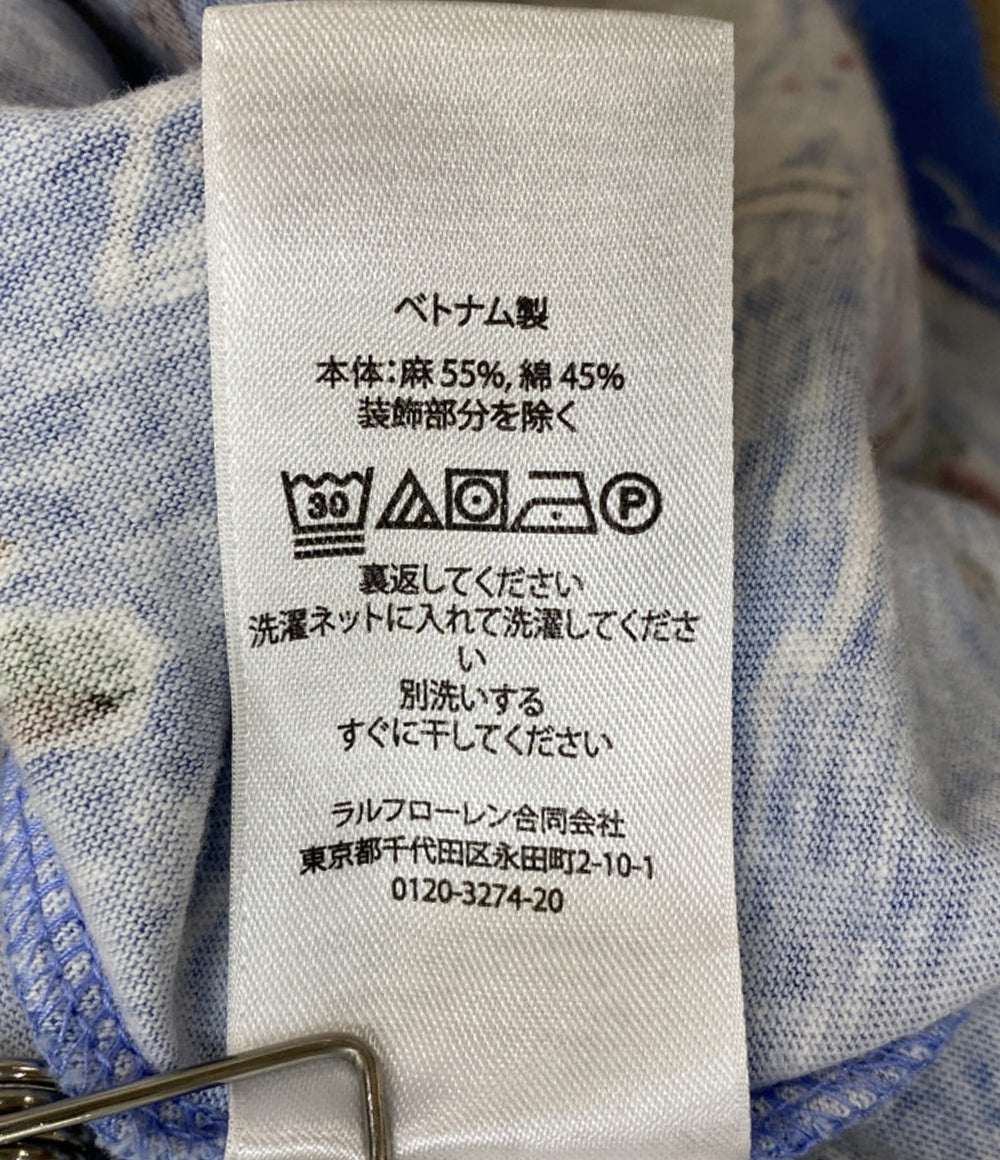 POLO RALPH LAUREN 半袖ポロシャツ Poloベア コットンリネン メンズ SIZE L ポロ・ラルフローレン