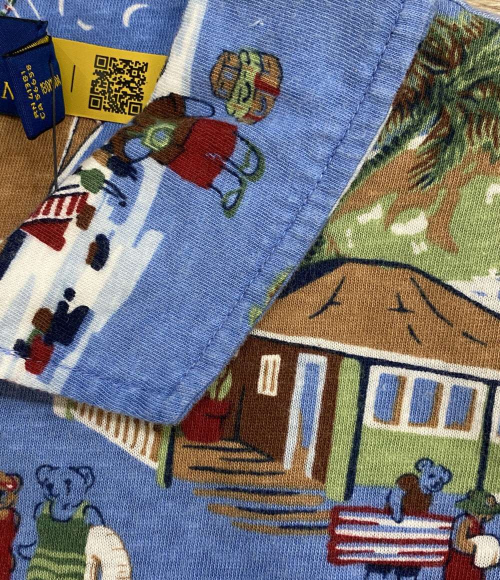 POLO RALPH LAUREN 半袖ポロシャツ Poloベア コットンリネン メンズ SIZE L ポロ・ラルフローレン