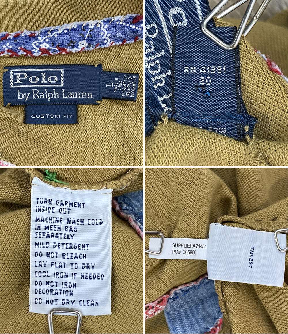 POLO RALPH LAUREN ポロシャツ カノコ インディアン ネイティブ メンズ SIZE L ポロ・ラルフローレン