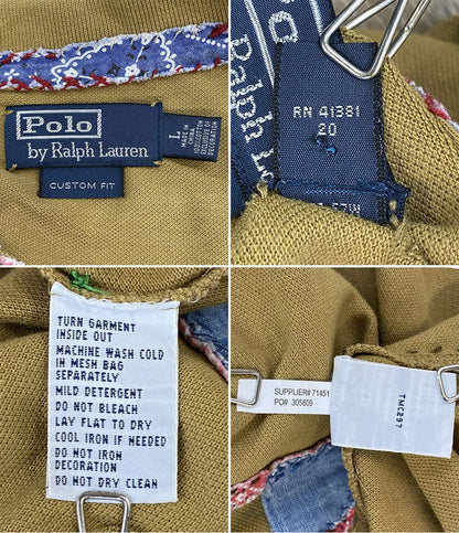 POLO RALPH LAUREN ポロシャツ カノコ インディアン ネイティブ メンズ SIZE L ポロ・ラルフローレン