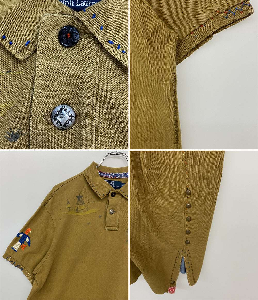 POLO RALPH LAUREN ポロシャツ カノコ インディアン ネイティブ メンズ SIZE L ポロ・ラルフローレン