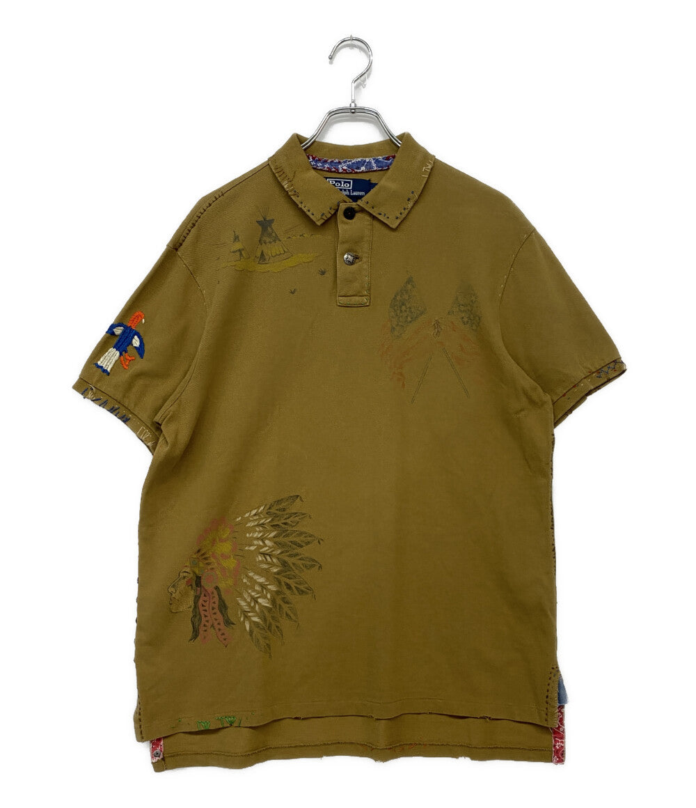 POLO RALPH LAUREN ポロシャツ カノコ インディアン ネイティブ メンズ SIZE L ポロ・ラルフローレン