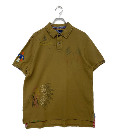 POLO RALPH LAUREN ポロシャツ カノコ インディアン ネイティブ メンズ SIZE L ポロ・ラルフローレン