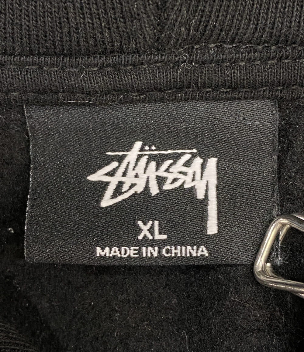STUSSY パーカー フラワー刺繍 ブラック size:XL メンズ SIZE XL