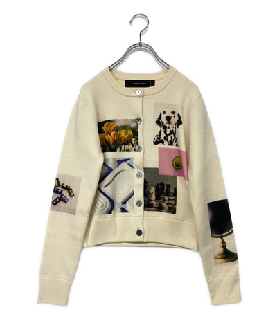 美品 MAISON SPECIAL カーディガン Photo Collage Compact Knit 21261366302 レディース SIZE FREE メゾンスペシャル