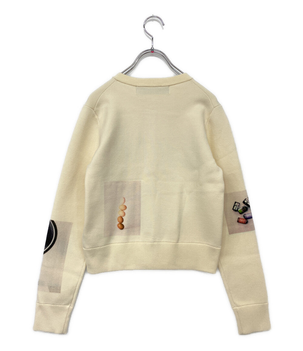 美品 MAISON SPECIAL カーディガン Photo Collage Compact Knit 21261366302 レディース SIZE FREE メゾンスペシャル