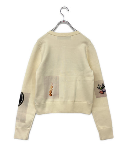 美品 MAISON SPECIAL カーディガン Photo Collage Compact Knit 21261366302 レディース SIZE FREE メゾンスペシャル