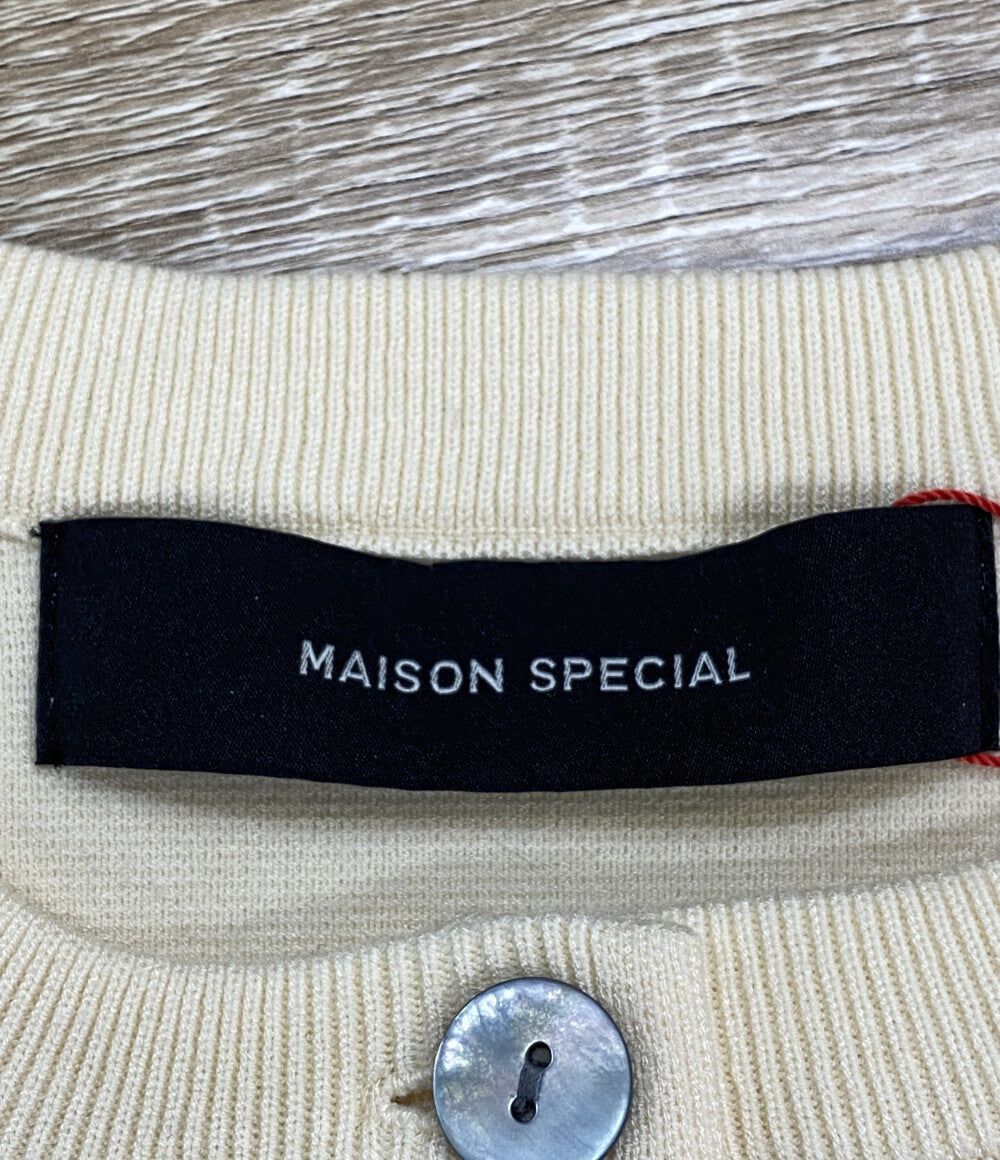 美品 MAISON SPECIAL カーディガン Photo Collage Compact Knit 21261366302 レディース SIZE FREE メゾンスペシャル