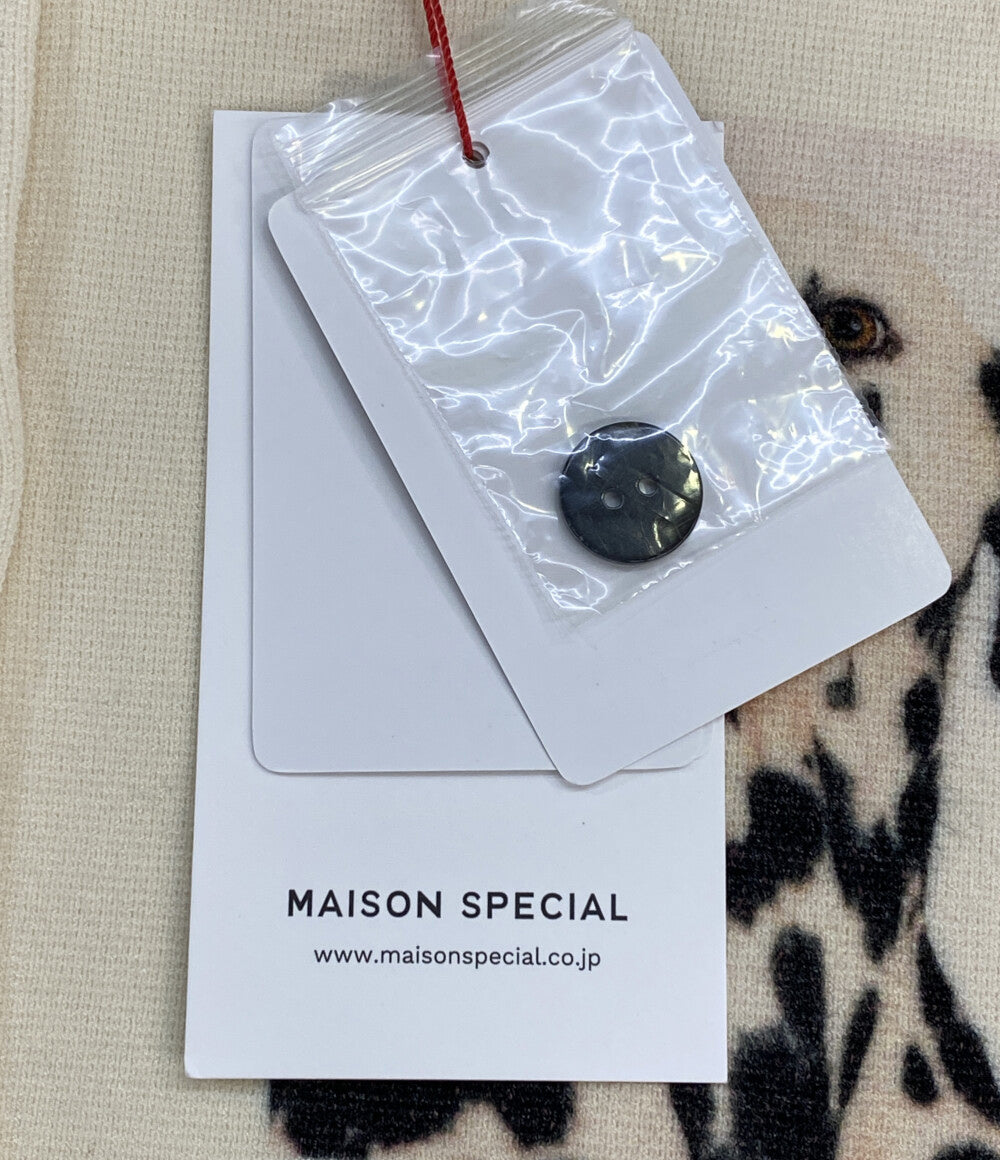 美品 MAISON SPECIAL カーディガン Photo Collage Compact Knit 21261366302 レディース SIZE FREE メゾンスペシャル