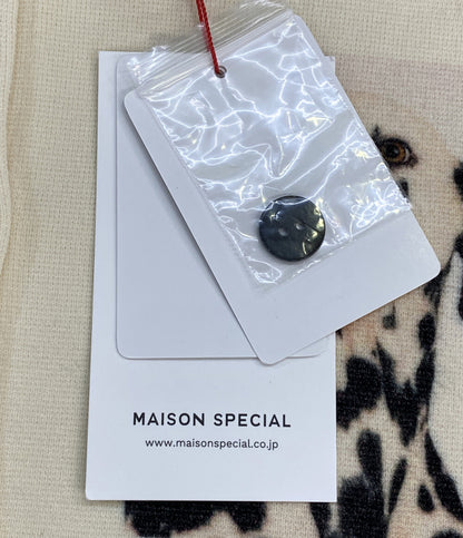 美品 MAISON SPECIAL カーディガン Photo Collage Compact Knit 21261366302 レディース SIZE FREE メゾンスペシャル