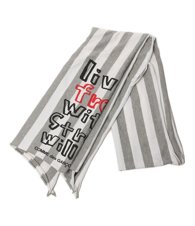 COMME des GARCONS ストール Live Free With Strong Will BORDER STOLE GE-K402 レディース コムデギャルソン