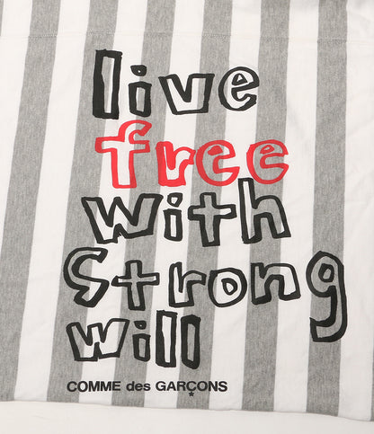COMME des GARCONS ストール Live Free With Strong Will BORDER STOLE GE-K402 レディース コムデギャルソン
